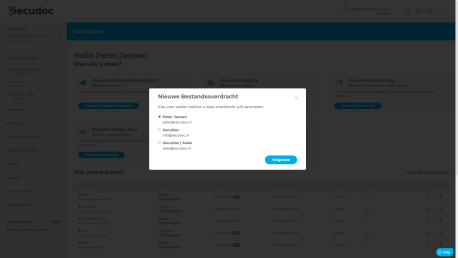 Kiezen van gedeelde accounts