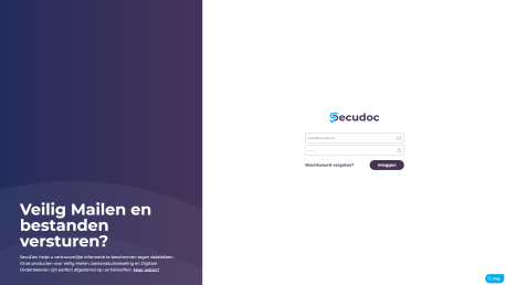 Login venster